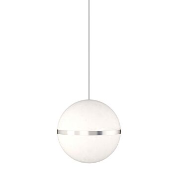 Hanea One Light Pendant in Satin Nickel by Visual Comfort Modern