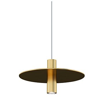 Ponte LED Pendant in Natural Brass by Visual Comfort Modern