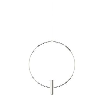 Layla LED Pendant in Satin Nickel by Visual Comfort Modern