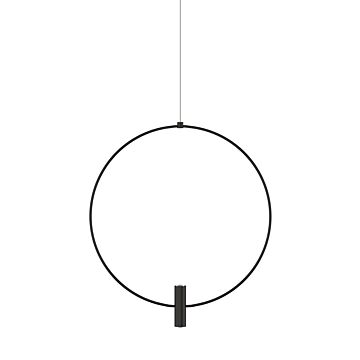 Layla LED Pendant in Nightshade Black by Visual Comfort Modern