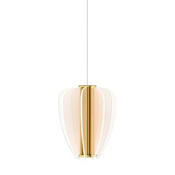 Nyra LED Pendant in Plated Brass by Visual Comfort Modern