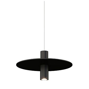 Ponte LED Pendant in Nightshade Black by Visual Comfort Modern