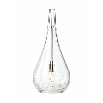 Seguro One Light Pendant in Satin Nickel by Visual Comfort Modern