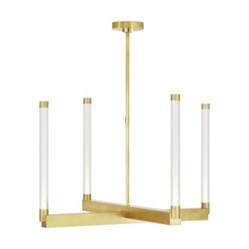 Phobos LED Chandelier in Natural Brass by Visual Comfort Modern