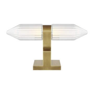 Langston LED Table Lamp in Plated Brass by Visual Comfort Modern