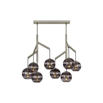 Sedona Eight Light Chandelier in Satin Nickel by Visual Comfort Modern
