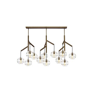 Sedona 12 Light Chandelier in Aged Brass by Visual Comfort Modern