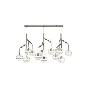 Sedona 12 Light Chandelier in Satin Nickel by Visual Comfort Modern