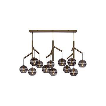 Sedona 12 Light Chandelier in Aged Brass by Visual Comfort Modern