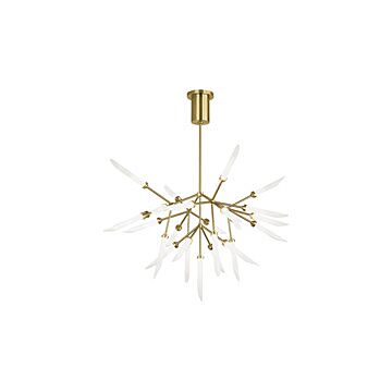 Spur LED Chandelier in Aged Brass by Visual Comfort Modern