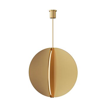 Bau LED Pendant in Natural Brass by Visual Comfort Modern