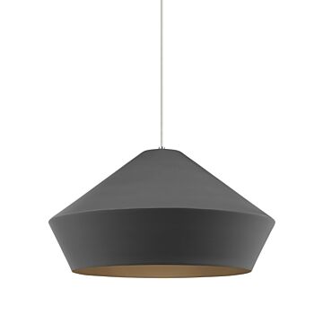 Brummel LED Pendant in Satin Nickel by Visual Comfort Modern