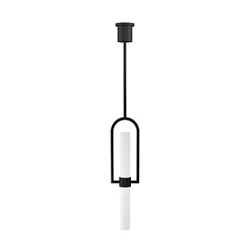 Calumn LED Pendant in Nightshade Black by Visual Comfort Modern