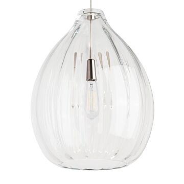 Harper LED Pendant in Satin Nickel by Visual Comfort Modern