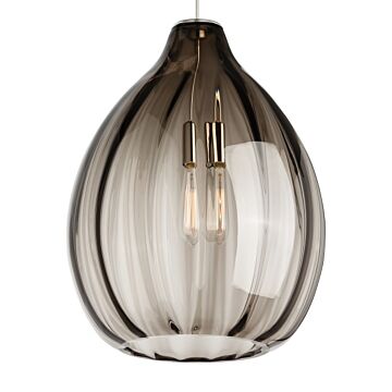 Harper LED Pendant in Satin Nickel by Visual Comfort Modern