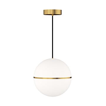Hanea LED Pendant in Natural Brass by Visual Comfort Modern