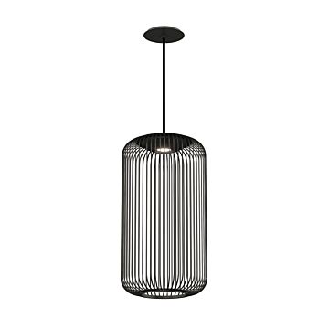 Kai LED Pendant in Nightshade Black by Visual Comfort Modern