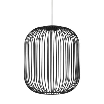 Kai LED Pendant in Nightshade Black by Visual Comfort Modern