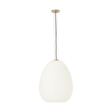 Kapoor LED Pendant in Opal Natural Brass by Visual Comfort Modern
