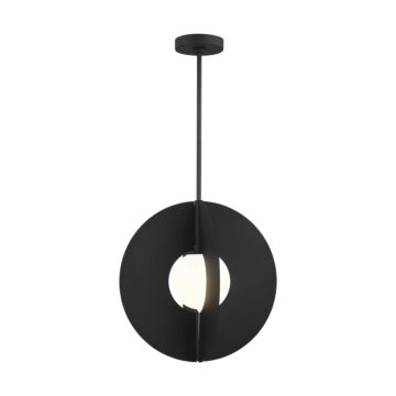 Orbel One Light Pendant in Nightshade Black by Visual Comfort Modern
