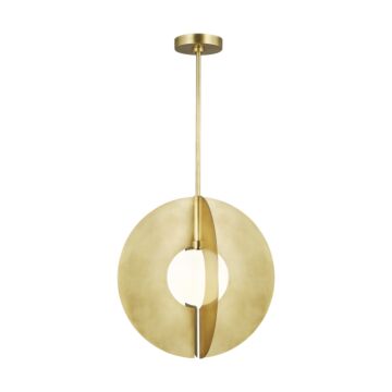 Orbel LED Pendant in Natural Brass by Visual Comfort Modern