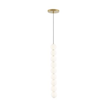 Orbet LED Pendant in Natural Brass by Visual Comfort Modern