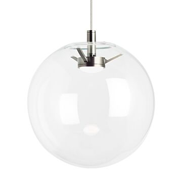 Palona LED Pendant in Satin Nickel by Visual Comfort Modern