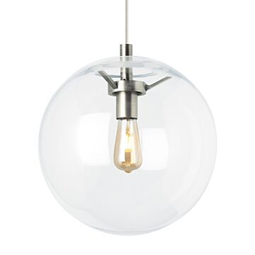 Palona One Light Pendant in Satin Nickel by Visual Comfort Modern