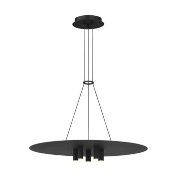 Ponte LED Pendant in Nightshade Black by Visual Comfort Modern