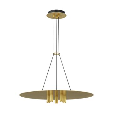Ponte LED Pendant in Natural Brass by Visual Comfort Modern