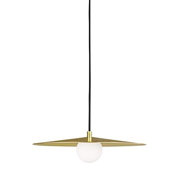 Pirlo LED Pendant in Aged Brass by Visual Comfort Modern
