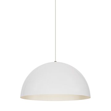 Powell Street LED Pendant in White by Visual Comfort Modern