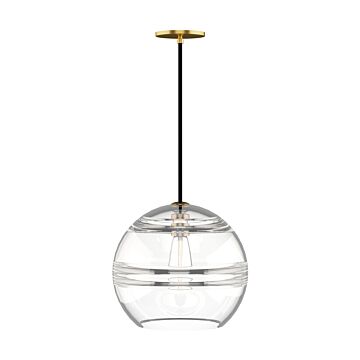 Sedona One Light Pendant in Aged Brass by Visual Comfort Modern