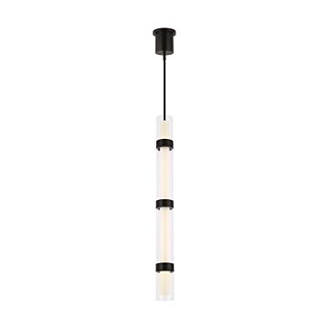 Wit LED Pendant in Black by Visual Comfort Modern