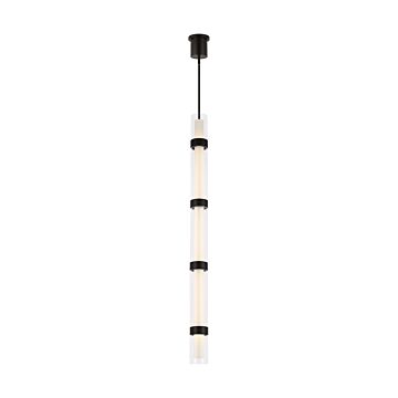 Wit LED Pendant in Black by Visual Comfort Modern