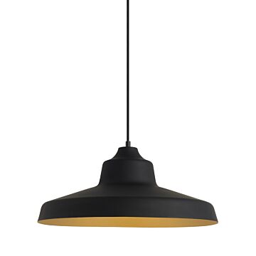 Zevo LED Pendant in Black Gold by Visual Comfort Modern