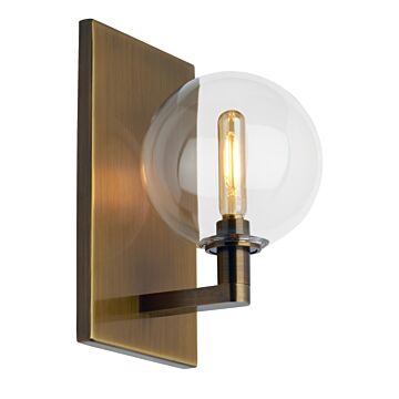 Gambit One Light Wall Sconce in Aged Brass by Visual Comfort Modern
