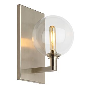 Gambit One Light Wall Sconce in Satin Nickel by Visual Comfort Modern