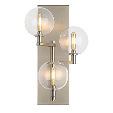 Gambit Three Light Wall Sconce in Satin Nickel by Visual Comfort Modern