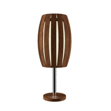 Barrel 1-Light Table Lamp in Imbuia