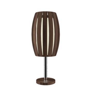 Barrel 1-Light Table Lamp in American Walnut