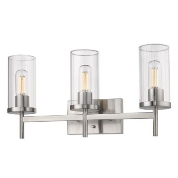 Winslett PW Three Light Bath Vanity in Pewter by Golden