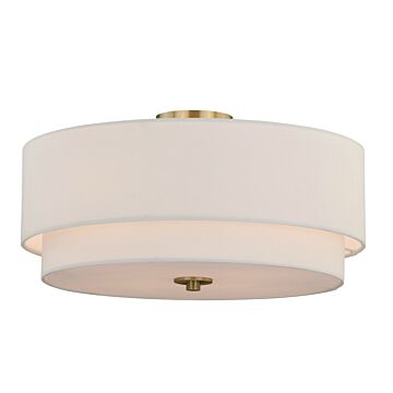 Burnaby 4-Light Semi-Flush Mount in Matte Brass