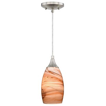 Milano 1-Light Mini Pendant in Satin Nickel