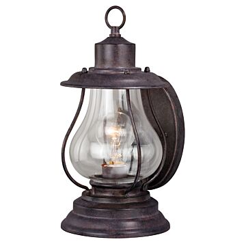 Dockside 1-Light Outdoor Wall Mount in Weathered Patina
