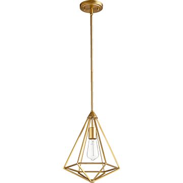 Bennett One Light Pendant in Aged Brass by Quorum International