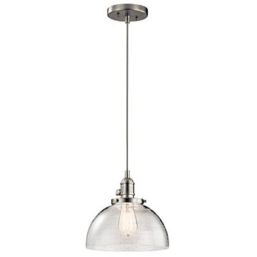 Avery One Light Mini Pendant in Brushed Nickel by Kichler