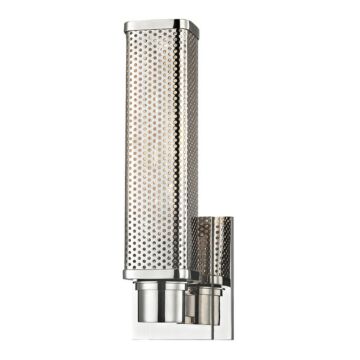 Gibbs One Light Wall Sconce in Polished Nickel by Hudson Valley