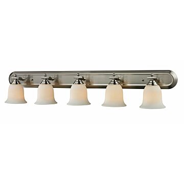 Z-Lite Lagoon 5-Light Bathroom Vanity Light In Brushed Nickel