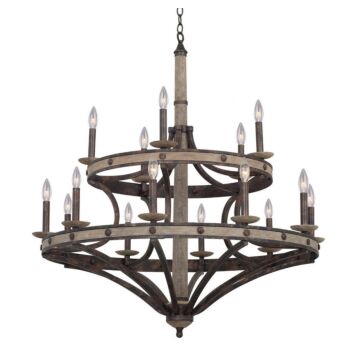 Coronado 15 Light Chandelier in Florence Gold by Kalco